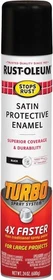 "Rust-Oleum 393378 Stops Rust Turbo Spray Paint, 24 oz, Satin Black/Gloss Smoke
