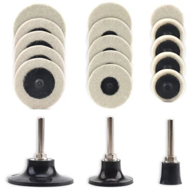 5Pcs 1/2/3inch Wool Felt Polishing Wheel Buffing Disc for Auto Body With a Pad