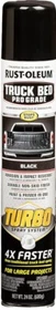Rust-Oleum 340455 Turbo Black Abrasion & Truck Bed Rubberized Coating Spray 24oz