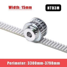 Timing Belt HTD3M Perimeter 3300-3798mm Width 15mm PU Built-in Steel Wire Belt