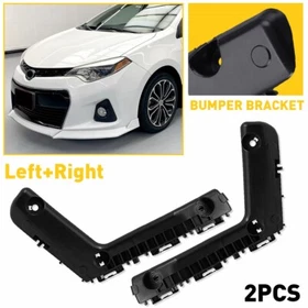 Set of Bumper Bracket For Toyota Corolla 2014-2016 Driver Passenger Side Black
