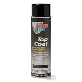 POR-15 Top Coat Paint Aerosol Gloss Black, Classic Black, Silver, White