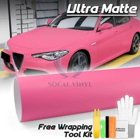 Premium Ultra Matte Flat Pink Car Auto Vinyl Wrap Sticker Decal Sheet Film DIY