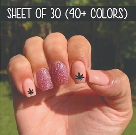 Nail Art Manicure Pedicure Decal Stickers Pot Weed Marijuana Leaf Cannabis