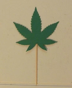 Marijuana Leaf Cupcake Toppers Lot of 12!