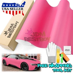 Premium Ultra Matte Flat Pink Car Auto Vinyl Wrap Sticker Decal Sheet Film DIY