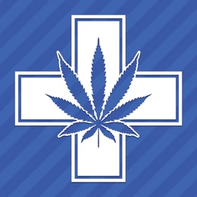Medical Marijuana Cross Vinyl Decal Sticker 420 Pot Leaf Weed Cannabis