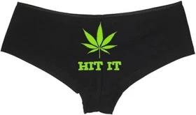 HIT IT marijuana pot leaf 420 dope panties underwear roll your weed on it sexy