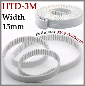 Synchronous Timing Belt Closed Loop For Pulley HTD 3M PU Steel Wire 15mm Width