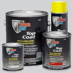 Por15 Topcoat Gloss Black DTM Paint quarts or gallons