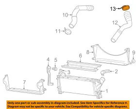 52028977AB CHRYSLER OEM Turbocharger Intercooler Outlet Duct
