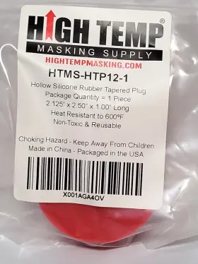 HTMS-HTP12-1 HIGH TEMP MASKING SUPPLY Silicone Rubber Plug