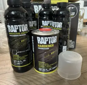 UP0822-UP0826 RAPTOR Spray Bed Liner Gallon Kit #2