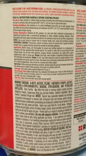 344763 RUST OLEUM Reform Seal Rubberized Quarts #2