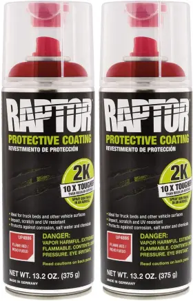 4886-2PACK U-POL Bed Liner Flame Urethane Raptor