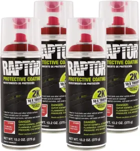 4886-4PACK U-POL Flame Spray Bedliner Pack Raptor