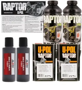 2HARDENERS U-POL Tintable Bed Liner Texture Liters Raptor
