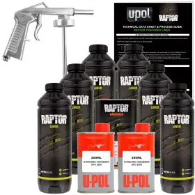 KIT-0822-6-GUN U-POL Urethane Spray Bed Liner Quarts Raptor