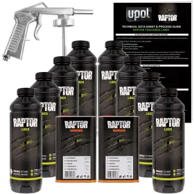 KIT-0823-8-GUN U-POL Tintable Spray Bed Liner Quarts Raptor