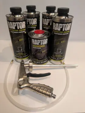 UPO822 U-POL Bed Liner Spray Gun Liters Kit Raptor
