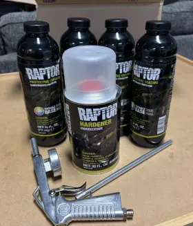 UPO823 U-POL Tintable Bed Liner Spray Gun Kit Raptor #2