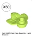 Lego 50 Pieces Lime Green Plants Leaf Modified Plate,Round 1x1 with 3 Leaves
