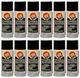 Fluid Film AS11B Undercoating Protection Rust Inhibitor Spray Can Black, 12 Pack