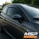 Dark Grey Outside Mount JDM Vent Visors Deflector 4pcs Ford F-150 Crew Cab 01-03