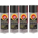 Fluid Film AS11B Black Undercoating Protection Rust Inhibitor Spray Can 4-Pack