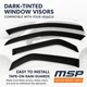 4pcs Outside Mount JDM 2.0 mm Visor Rain Guard Ford F150 Super Crew 2001-2003