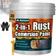 Autosel 2-in-1 Rust Converter & Metal Primer, 35.01 Fl Oz (Pack of 1), Black 