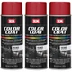 SEM Color Coat Portola Red Vinyl Spray Auto Paint 12 oz. SEM 15363, 3 Pack