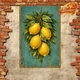 Yellow Lemon Lime Vintage Leaf Metal Sign 8x12 Retro Kitchen Wall Decor