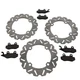 2011-2017 Can-Am Commander 800R XT Front & Rear Sport Brake Rotors &  Brake Pads