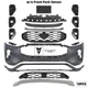 For 2023-2026 Ford Escape Front Bumper Cover Grille Kit W/O Park Sensor W/Camera