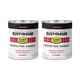 Rust-Oleum 7777502-2PK Stops Rust Brush On 32 Fl Oz (Pack of 2), Satin Black 