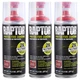 U-Pol Raptor 2K Aerosol Truck Bedliner Protective Coating - Flame Red, 3-Pack