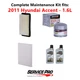 2011 Hyundai Accent 1.6L Complete Air, Oil & Cabin Filter Kit (5W-20)
