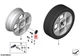 Genuine MINI Cooper JCW F65 F66 U25 Cooper C S Countryman D Hub cap 36135A58E10