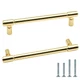 10 Pack Polished Gold Cabinet Pulls 5 Inch/128mm Hole Center Zinc Alloy Polis...