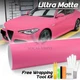 Premium Ultra Matte Flat Pink Car Auto Vinyl Wrap Sticker Decal Sheet Film DIY
