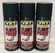 (3-Pack) VHT SP102 FLAT BLACK High Temperature Flame Proof Header Paint - 11 oz