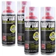 U-Pol Raptor 2K Aerosol Truck Bedliner Protective Coating - Flame Red, 4-Pack