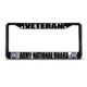 Metal License Plate Frame Solid Insert Veteran Army National Guard Car Auto T...