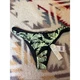 Citrus Black & Lime Leaf Reversible Print Bikini Bottom Women Size XL SKU 040