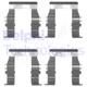 DELPHI Disc Brake Pads Accessory Kit For MITSUBISHI SKODA CITROEN Saloon 88-12