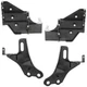 4-Pcs Front Driver & Passenger Side Bumper Face Bar Bracket Retainer Mounting
