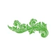 Flourish Leaf Decorative - Decal Sticker - Multiple Colors & Sizes - ebn3091