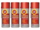 Fluid Film FLUIAS11 As11 11.75oz Spray Cans, 12" Orange (4 Pack) (4)