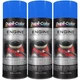 Duplicolor DE1601 (3-Pack), Engine Enamel Paint, Ford Blue, 12 oz Aerosol